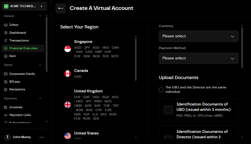 Create Global Business Account